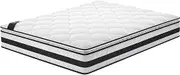 STARRY EUCALYPT Single Memory Foam Mattress Duracoil Bonnell Spring 22cm Thickness, Medium Firm Pillow Top Bed Mattress with Enhanced Edge Support and Airflow Design, Lilac White