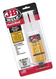J-B Weld 50132 PlasticWeld Quick-Setting Epoxy Syringe - Translucent Yellow ...