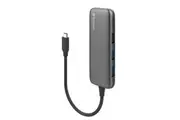 VERBATIM USB-C Hub with 2x USB 3.0, 1x USB 2.0 & 1x USB C port - Space Grey