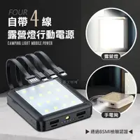 在飛比找PChome24h購物優惠-MINIQ 10000 自帶四線 LED照明行動電源 內建露