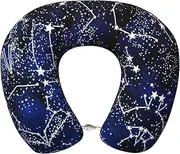 DEXNEL Glow In The Dark Airplane Travel Pillows, Memory Foam Pillow Suitable For Airplane,Sleeping,Travel