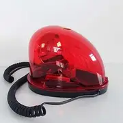 LED Snail Type Rotating Car Alarm Light Warning Light Ceiling Light Strobe Light Universal 12V 24V for Automobiles-Red||12V