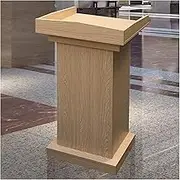 Lectern Podium Stand, Wood Podium Wood Lectern Natural Lectern Podiums for Churches/Restaurant/Hotel/Reception Desk Stable Presentation Pulpit Stand,