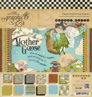Graphic45 MOTHER GOOSE 8x8 PAPER PAD scrapbooking *LIMITED RELEASE*