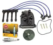 for ACURA INTEGRA B18C1 NGK BLUE TUNE-UP KIT CAP ROTOR SPARK PLUGS WIRE SET