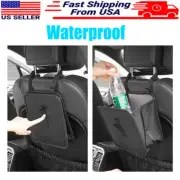 Portable Foldable Leather Car Trash Can Garbage Bin Bag Waste Storage Organizer