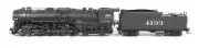 Broadway Limited HO 7893 ATSF 2-8-4 Berkshire, T1a #4196, 4-axle Tender, Spoked