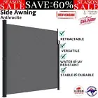 Retractable Side Awning Outdoor Patio Wall Privacy Screen Dark Anthracite Vidaxl