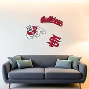 Desert Cactus Fresno State WallStix California State University Bulldogs Cal State Removable Wall Sticker 11x17 Vinyl Decal Indoor Outdoor Use (Design A)