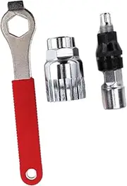 SUPVOX Wear-resistant Steel Crank Puller Portable Bike Wrench Complete Bike Tool Set for Outdoor Home Use