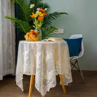 在飛比找樂天市場購物網優惠-復古蕾絲鏤空桌布ins法式簡約浪漫風茶幾圓桌蓋布長方形桌布