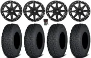 High Lifter HL10 14" Wheels Black 28" Coyote Tires Polaris Ranger XP 9/1000