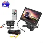 Car Bus Rear View Kit 7" LCD Monitor + Reverse IR Reversing Camera 10m 12-24V HD