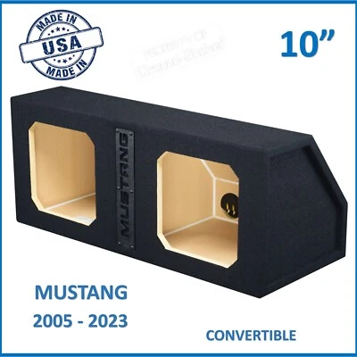 2005 - 2023 Ford Mustang 10" Dual Sub Box Sub Enclosure (For Kicker Solo Baric)