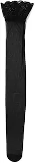 [PiurUf] Stockings 1/2 Pair Women's Sexy Stocking Lace Floral Top Stay Up Thigh High Stockings Transparent Black Fishnet Stocking Sexy Pantyhose Thigh High Stockings (Size : 2pairs Black)