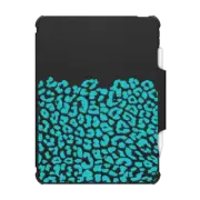 iPad Pro 12.9-inch (5th/6th gen) Impact Folio Case Wild Teal Leopard Transparent