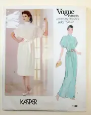 Vogue American Designer Kasper sewing pattern 1188 Sz 8 Dress Uncut