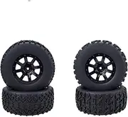 MANGRY RC Wheels And Tires 1/10 Scale 12mm Hex Short-course Truck Anti-skid 4PCS Fit For Vkar For Redcat For HSP For Traxxas Slash For HPI (Color : 10042 4PCS)