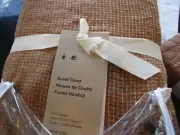 West elm European Waffle duvet full queen terracotta 2 standard shams New w tag