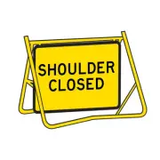 SHOULDER CLOSED 600mm x 600mm Non Reflective Metal w/Swing Stand