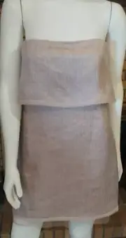 BcbgMaxazria Runway Sigrid Mauve Rose Strap/Strapless Krinkle Dress NWT $288 Sz8