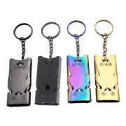 High Decibel-SOS Triple Pipe Whistle Keychain Cheerleading Emergency Multi-Tool