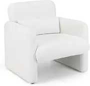 Giantex Chenille Accent Chair, Modern Upholstered Armchair w/Removable Lumbar Pillow, Widened Backrest & Thick Seat Cushion, Comfy Single Sofa Chair for Living Room, Bedroom, Reception Room