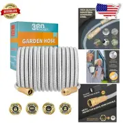 25ft Heavy-Duty Stainless Steel Garden Hose: Flexible, No Kink & Puncture-Proof