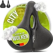 [Velmia] Bike Seat Designed in Germany, Made of Comfy Memory Foam I Bicycle Seat for Men and Women, Waterproof Bike Saddle with Smart Zone-Concept I Exercise Bike Seat, Seat for BMX, MTB & Road