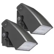 (2 Pack) 30W LED Wall Pack, Dusk-to-Dawn Photocell, Adjustable Head, Full Cut...