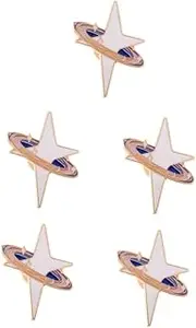 [DEARMAMY] Brooch Couple Clothes Pins Cute Accessories Boutonniere Pins Clothing Pin Sweater Clips Girl Enamel Pins Scarf Clip Cute Enamel Pins Star Moon Pin Shawl Clips Red Zinc Alloy