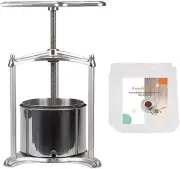 Fruit Wine Press with Filter Bag - 100% Natural Juice Making for Apple/Carrot/Or