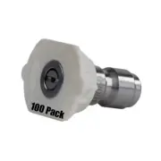 100 Pack Erie Tools Pressure Washer 1/4" Quick Connect 40 Degree 5.0 Nozzles