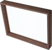 Yardenfun License Display Frame A4 Walnut Double-sided Photo Frame Picture Holder Home Decor Creative