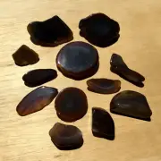 2LB Lot 12 Geode Display Stones Mixed Polished Agate Crystal Rock End Cut Slices