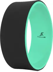 Green Yoga Wheel Prop 12” Dia. for Improving Yoga Poses, Backbends, Flexibility