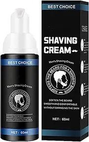 Shaving Foam, Men's Sensitive Gentle Shaving Foam, Men's Shaving Gel, Prevents Dry Skin, Helps Reduce Skin Irritation, Shaving Cream with Moisturising Ingredients (60 ml)