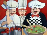 Chef Tile Backsplash Harrison Ceramic Mural Kitchen Food Art JHA017