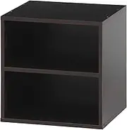 Fujiboeki 81903 Cube Box, 2 Tiers, Width 13.6 x Depth 11.6 x Height 13.6 inches (34.5 x 29.5 x 34.5 cm), Brown, Storage, Color Box, Free Combination