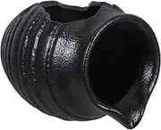 FONDOTIN Fountain Flowing Water Clay Pot Waterfall Fountain Outdoor Pot Fountain Decorative Waterfall Jar Ceramic Fish Tank Decor Landscape Fountain Jar Fountain Decor Ceramics Black
