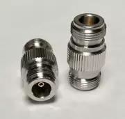 N Female to N Female coax 2 PACK Helium RF adapter connector Fast USA Shipping