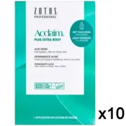 SALON ZOTOS ACCLAIM PLUS EXTRA BODY HAIR PERM NORMAL FINT TINTED MEDIUM 10 PACK
