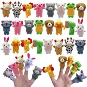 24Pcs Finger Puppets Set Soft Plush Animals Finger Pupper Toys for Story Telling