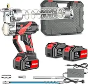 GOYERRNES 21V Cordless Grease Gun,15000 PSI Professional Electric Grease Gun Kit with 2PCS 21V 3000mAH Rechargeable Battery