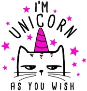 I'm Unicorn As You Wish Iron On Transfer-T-Shirt + Light & Dark Color Fabrics #4