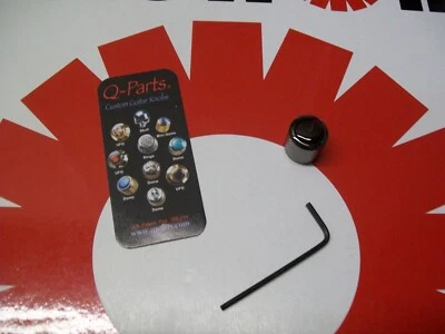 Q-PARTS MINI DOME KNOB - RED PEARL ON PEARL BLACK - #KBMD-0254