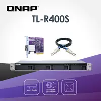 在飛比找PChome24h購物優惠-QNAP 威聯通 TL-R400S 4-bay 機架式短機箱