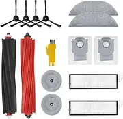 [aotengou] Accessories for roborock S8 MaxV Ultra Robot Vacuum Cleaner Replacement Parts, 14 Packs, 1 Set Roller Brushes, 2 Filters, 4 Side Brushes, 4 Mop Cloths, 2 Dust Bags