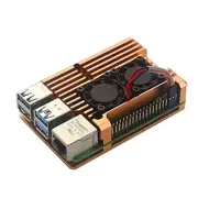 Ultra-thin Armor Case Shell Box Dual Fan Heatsink For Raspberry Pi 4 Model B 4B