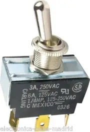 CARLING SPDT TOGGLE SWITCH FOR FENDER AMPLIFIER - 3 POSITION WITH CENTER OFF